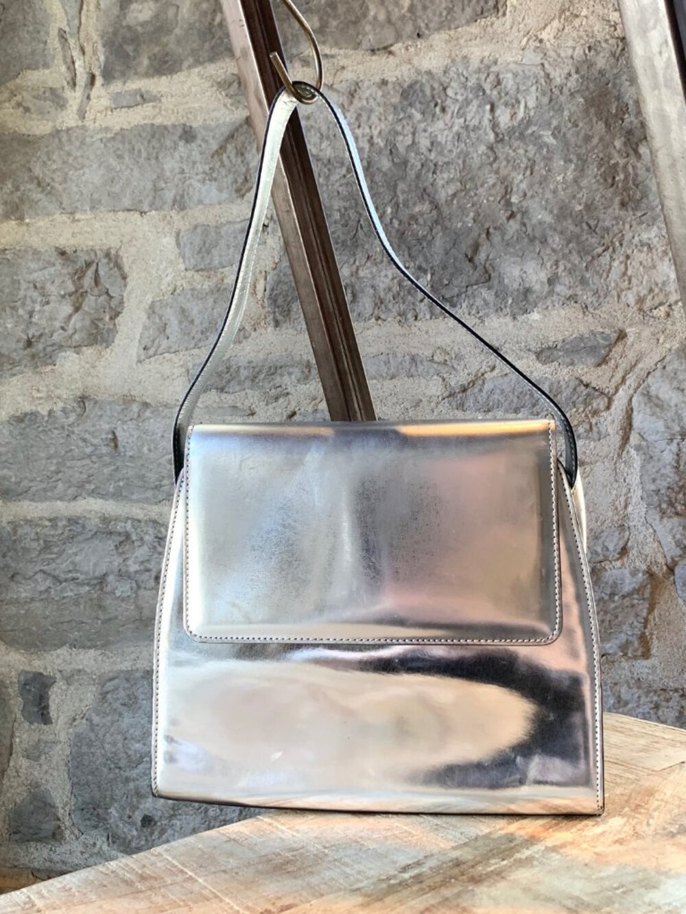 Dolce & Gabbana Silver Metallic Shoulder Bag